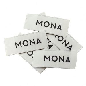 Etiquetas de Tela Tejida al por Mayor, Etiquetas de Talla Cosidas, Etiquetas Tejidas en Relieve, Etiquetas Personalizadas para el Cuello de la Prenda, para Marcas de Ropa - Product Image 1