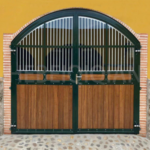 热销模型定制竹木马房马马厩谷仓竹木金属框架马谷仓门 - Product Image 2
