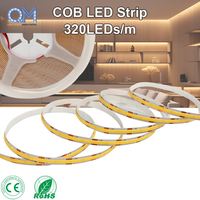 Bande LED COB sans soudure CRI90 12V 24V 8mm ultra-mince 6000K blanc froid flexible