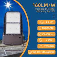 Nouvel Arrivage Projecteur LED de Parking 300W/450W 3CCT Réglable 5000K IP65 en Alliage d'Aluminium avec Détecteur de Mouvement SmartThings Garantie 5 Ans