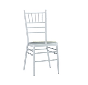 Silla moderna de metal en plata apilable para muebles del hogar para bodas, restaurantes, hoteles, centros comerciales, cocinas, comedores - Product Image 1