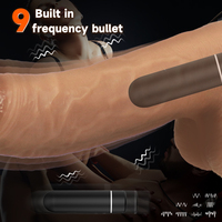 Dildos à Sangle Réalistes et Géants en Silicone Souple pour Femmes, Vibrateurs Portables à 9 Fréquences pour Lesbiennes