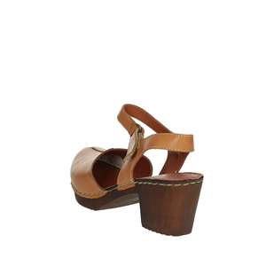 Sandalias de Tacón Cinzia Soft Donna, de Cuero Cuoio, con Correa en el Tobillo, Plataforma, Zapatos de Moda para Mujer, Cómodos para Caminar - Product Image 2