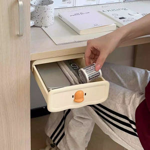 Cajones ocultos Caja de almacenamiento Contenedor de almacenamiento sin taladro de gran capacidad con cajón debajo de la <span class=keywords><strong>Mesa</strong></span> - Product Image 3