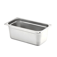 Robuste Edelstahl 1/3 Gastronorm-Behälter 150mm Tiefe Anti-Klemm-Lebensmittelbehälter für Gewerbliche Warmhaltebehälter und Buffets