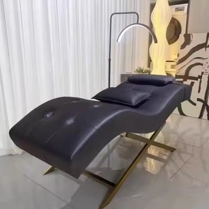Cama de Pestañas Moderna de Cuero Negro en Oferta, Cama de Belleza Facial Curva Ajustable de Lujo para Uso en Spa, Precio al por Mayor Disponible - Product Image 6