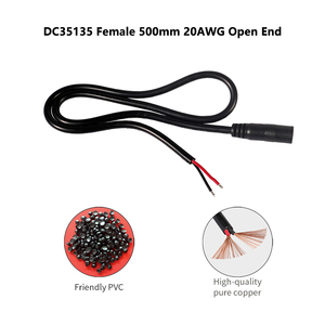Cáp nguồn DC35135 cái <span class=keywords><strong>2</strong></span> lõi cao cấp 5A, 0.5M, 20AWG, 12V 24V - Product Image 1