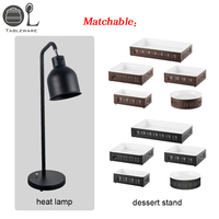 Lampe chauffante électrique OULU en acier inoxydable noir à température réglable 9L pour buffet, idéale pour l'hôtellerie et les événements traiteur
