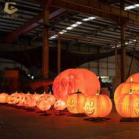 Lanterne de citrouille géante LFS-62-Scary Jack-o '-lantern avec éclairage LED pour parc d'attractions Halloween