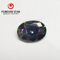 Ventes chaudes de pierres CZ de couleur plaquées, taille diamant, zircone cubique mystique