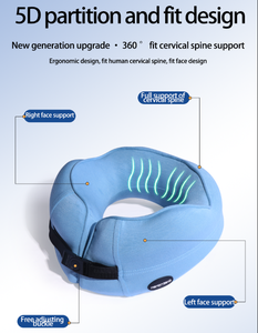 Cổ Còn lại Gối Tinh Khiết Bộ Nhớ Bọt Cổ Gối U Hình Dạng Massage Du Lịch Tùy Chỉnh OEM 100% Polyester Dệt Kim Đầu Cổ Gối Lõi - Product Image 4