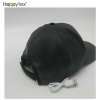 Venta caliente moda blanco y negro pareja brillo sombrero al aire libre béisbol rendimiento LED gorra carga USB para vacaciones FIESTA DE Navidad
