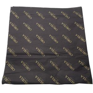 Papel de Seda Negro Personalizado con Logotipo Dorado Impreso para Envolver Regalos, Papel de Embalaje Personalizado para Champaña - Product Image 3