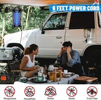 Bug Zapper trampas para moscas al aire libre para interiores con potente bombilla en forma de H impermeable Fly Zapper matamosquitos eléctrico