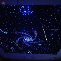 Plafonnier LED 45W scintillant à fibres optiques de 0,75 mm, éclairage décoratif coloré en plastique, contrôle par application, pour chambre, KTV, hôtel, maison