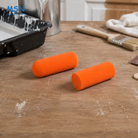 Rouleau de peinture en éponge MSN de 4 pouces pour peinture à base d'eau, mini-gaine en mousse haute densité pour le bricolage à domicile