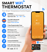 Nuevo Diseño de Termostato Inteligente WiFi y Sin WiFi, Anticongelante, con Bloqueo para Niños, Ahorro de Energía, para Hoteles, Garajes, Calderas de Gas Manuales