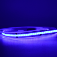 Bande LED COB RGB à haute luminosité, nouvelle arrivée, 840 LED/m, 24V, IP65, étanche, contrôle tactile/application/télécommande, garantie de 3 ans