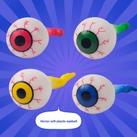 Neues Halloween-Horror-Augapfel-Quetschspielzeug Gummi-Stressabbau-Ball 14+ Perfektes Halloween-Geschenk Fidget-Spielzeuge