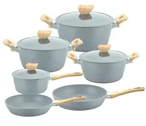 Chất lượng cao súp Pan Frying Pan sữa Pan nồi Bộ không dính Cookware sets tùy chỉnh kính nắp