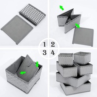 Organisateur de tiroir pliable pour vêtements, sous-vêtements, chaussettes, cravates, soutiens-gorge, écharpes, vêtements de bébé
