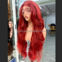 Perruque synthétique Lace Front Body Wave de 32 pouces, 13x4, transparente, sans colle, base en soie, ligne de cheveux naturelle, résistante à la chaleur