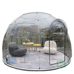 Akrilik temizle kabarcık kubbe çadır için kapı ile ev lüks kubbe kamp sessiz hava üfleyici