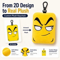 Porte-clés en peluche ballon de football personnalisé, jouet doux, mascotte sportive Emoj, pendentif de sac, breloque en peluche, cadeau pour fans OEM ODM