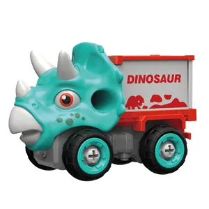 משאית דינוזאור rc נושאת רכב חשמלי הרכבה צעצועים לילדים 3-5 שנים