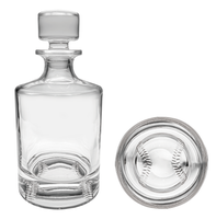 Top vente mode nouveau Design Offre Spéciale cristal gravé bouteilles de vin de football conception de baseball fond liqueur whisky verre décanteur