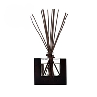 Diffuseur à bâtonnets 100ml 200ml avec couvercle en bois brossé doré, luxe décoratif, parfum d'ambiance, aromathérapie, vente en gros