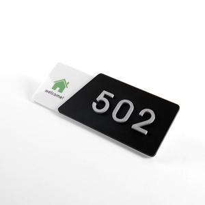 Numéros de chambre d'hôtel en métal personnalisés pour l'intérieur, lettres en acier inoxydable, vente de panneaux personnalisés en acier pour mur - Product Image 6