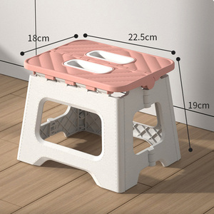 2024 Portable Folding Step Stool Kids Retractable Collapsible Chair Safe Outdoor Plastic <b>Foldable</b> Stool for Bedroom Supermarket - Product Image 4