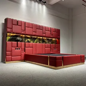 Italian High Luxury King Size Modern Double Bed Bedroom Set Furniture Designer Furniture