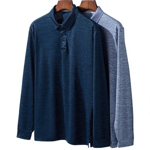 <b>Mens</b> <b>Long</b> <b>Sleeve</b> <b>Polo</b> <b>Shirt</b> Polyester Blend Performance Top Comfortable Breathable Athletic Wear For Active Lifestyle <b>polo</b> <b>Shirt</b> - Product Image 1