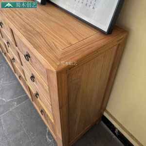 Mueble de Almacenamiento Moderno de Estilo <span class=keywords><strong>Chino</strong></span> con Ocho Cajones, de Madera Maciza de <span class=keywords><strong>Olmo</strong></span> Rústico, para Organización del Hogar y Villas - Product Image 3