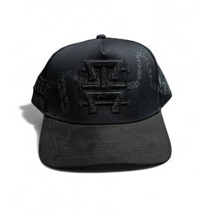 Chất Lượng Cao Người Đàn Ông Của 5 Bảng Điều Chỉnh Một Khung Rhinestone Mũ Bóng Chày Sang Trọng Dandy Thêu Thể Thao Hat Với Da Lộn Màu Đen Brim Visor - Product Image 6