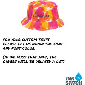 2025 1500TD Sombreros de cubo personalizados unisex Tie Dye con texto de logotipo cosido en varios colores - Product Image 4