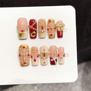 <span class=keywords><strong>Faux</strong></span> <span class=keywords><strong>Ongles</strong></span> de Luxe en Diamant 3D, Motif Fleur, Blancs, Forme Cercueil, Vente en Gros, 10 Pièces, Faits Main, en Acrylique, à Presser, Fournisseur - Product Image 6