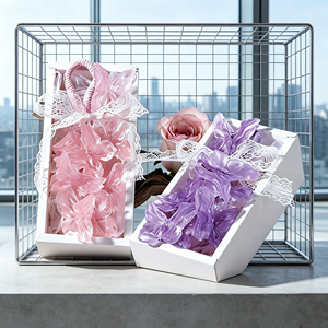 <span class=keywords><strong>Savon</strong></span> artisanal transparent en forme de papillon à l'huile de coco nourrissante, parfum lavande, faible irritation pour le soin de la peau adulte - Product Image 6