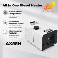 Chauffage de stationnement diesel OkyRie AX55H à faible bruit (<55 dB) avec capteurs intelligents et protections multiples de sécurité, machine de chauffage tout-en-un 5 kW
