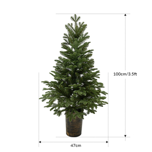 Arbre de Noël de table personnalisé de 3,5 pieds Arbre de Noël artificiel vert de luxe pour la décoration de la maison - Product Image 1