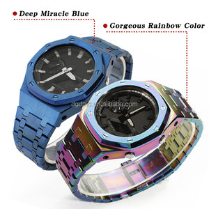 Tốt Nhất Người Bán 5th Thế Hệ <span class=keywords><strong>Ga2100</strong></span> <span class=keywords><strong>Mod</strong></span> Kit Rắn Thép Không Gỉ Ban Nhạc Kim Loại Trường Hợp Thay Thế Đồng Hồ Phụ Tùng Cho GA-2100/2110/B2100 - Product Image 5