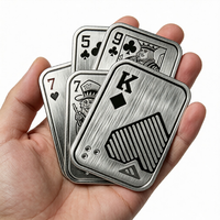 Jouet coulissant en alliage brossé industriel, type poker, avec fonction de frappe magnétique, pour adulte, EDC, anti-stress quotidien