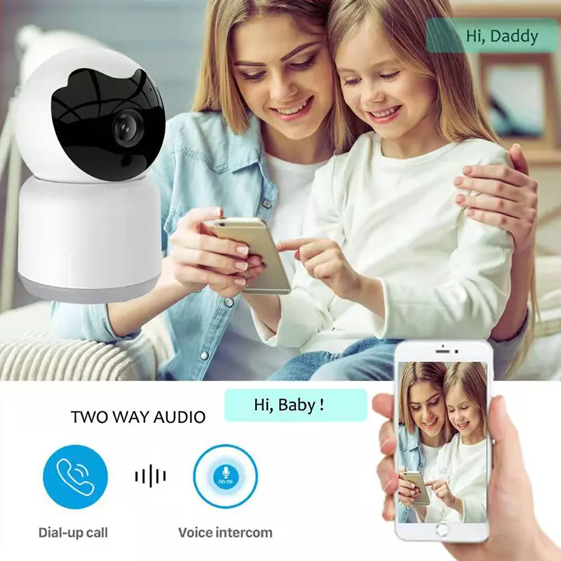 2MP 1080P Tuya Smart Intérieur WIfi Caméra de Sécurité 365 Degrés Bidirectionnel Parlant IR Nuit Version Téléphone À Distance Bébé Animaux Moniteur