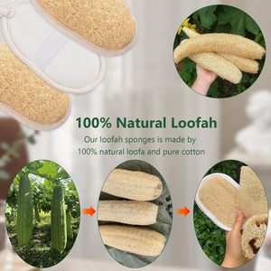 Éponge à vaisselle longue et simple 100% naturelle en loofah, brosse de nettoyage corporel, éponge loofah biologique pour l'élimination des peaux mortes, marque privée - Product Image 6