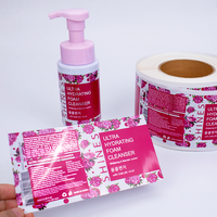 Étiquette personnalisée en BOPP argenté pour bouteille de shampoing, autocollant en rouleau pour gel douche, étiquette privée imperméable