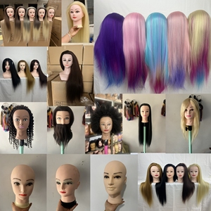 Tête de mannequin femme longue et droite pour la <span class=keywords><strong>coiffure</strong></span>, la coupe et le tressage, idéale pour les écoles de <span class=keywords><strong>coiffure</strong></span> et les salons de formation en coiffage. - Product Image 6