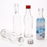 Botol Kaca Mini VISTA Wholesale 28ml 40ml 50ml 60ml 100ml untuk Air, Jus, Anggur, Minuman Keras, Whisky, Vodka, Tequila dengan Tutup Aluminium