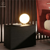 Table de chevet minimaliste nordique en noyer noir d'Amérique du Nord, armoire de chevet en bois massif, table d'appoint moderne pour chambre à coucher
